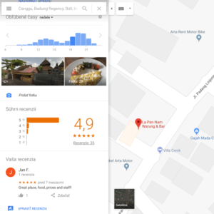 google maps - hodnotenie