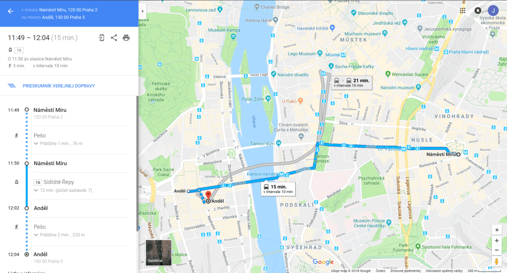 google maps - mhd