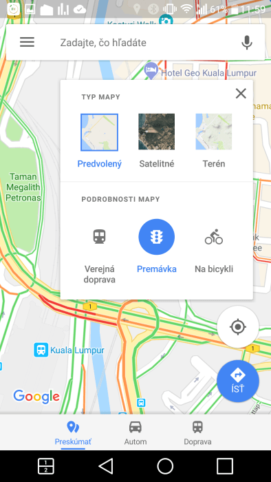 google maps - premavka