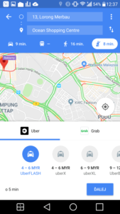 google maps - uber